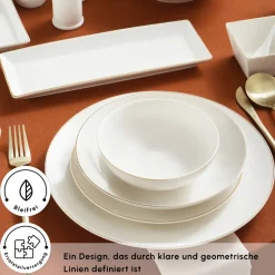 Karaca Tafelservice Für 12 Personen-Donatella 70-Teiliges Tafelsservice Für 12 Personen – New Bone