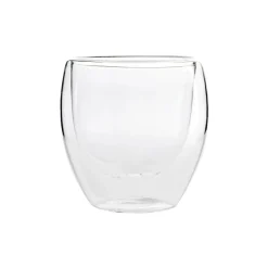 Karaca Gläser-Sets-Doppelwand Borosilikat Glas Cappuccinotassen Set für 2 Personen Farblös