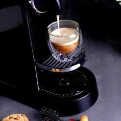 Karaca Mokka & Espressotassen Set|Gläser-Sets-Doppelwand Borosilikat Glas Espresso Tassenset für 2 Personen 80 ml Farblös