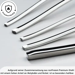Karaca Bestecksets Für 12 Personen-Dora 316+ Premium 84 Teiliges Für 12 Personen Besteck Set Platın