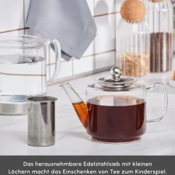 Karaca Teekannen-Dora Glas-Teekanne XL Farblös