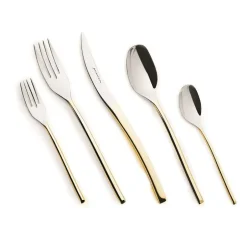 Karaca Bestecksets Für 12 Personen-Dora 84-teiliges Besteck-Set 316+ Premium mit Schachtel Gold