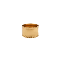 Karaca Serviette & Serviettenhalter-Dots 2-teiliges Serviettenring Gold