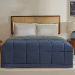 Karaca Kopfkissen & Bettdecken-Double Face Bettdecke Blau-Mint 200X200 Blau01