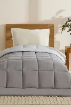 Karaca Kopfkissen & Bettdecken-Double Face Decke Anthrazit-Grau 155x220 Anthracıt01
