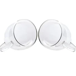 Karaca Gläser-Sets-Double Wall Borosilikat Glas Tassenset für 2 Personen 150 ml with Handle Farblös