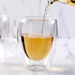 Karaca Gläser-Sets-Double Wall Borosilikat Glas Tasse 2er Set 300 ml Farblös