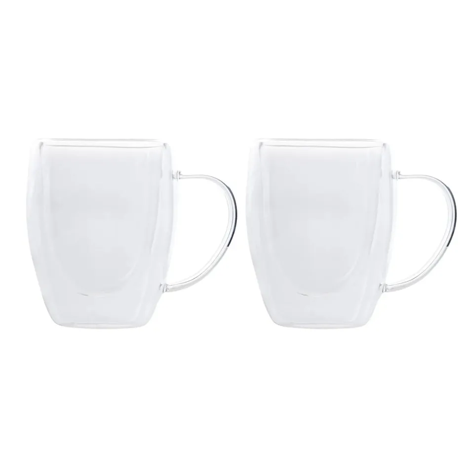 Karaca Gläser-Sets-Double Wall Borosilikat Glas Tassenet für 2 Personen 300 ml Farblös