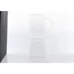Karaca Gläser-Sets-Double Wall Borosilikat Glas Tassenet für 2 Personen 300 ml Farblös