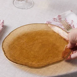 Karaca Kuchenplatte-Dune 7-teiliges Dessertset Braun01