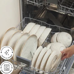 Karaca Tafelservice Für 12 Personen-Earth Collection Aria 55-teiliges Tafelservice für 12 Personen Beige Beıge01