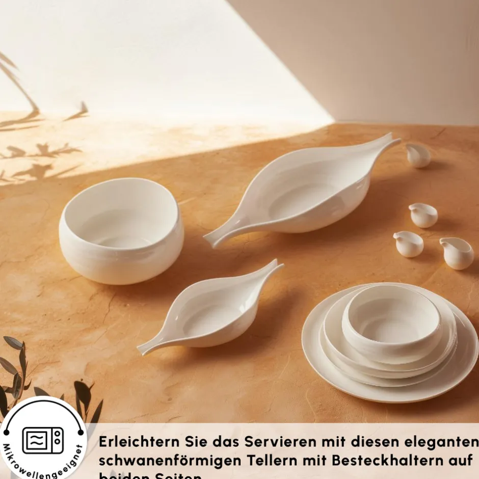 Karaca Tafelservice Für 12 Personen-Earth Collection Clay 55-teiliges 12 Personen Geschirrset Weıß01