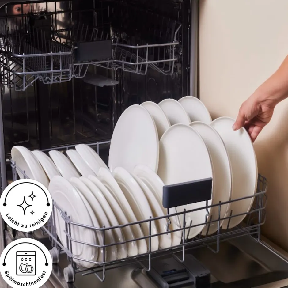 Karaca Tafelservice Für 12 Personen-Earth Collection Clay 55-teiliges 12 Personen Geschirrset Weıß01