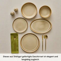 Karaca Tafelservice Für 12 Personen-Earth Collection Earthy Light Reactive 52-Teiliges 12-Personen Geschirrset Multıfarben