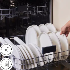 Karaca Tafelservice Für 12 Personen-Earth Collection Matte Glaze 55-teiliges 12-Personen Geschirrset Weıß01