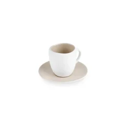 Karaca Mokka & Espressotassen Set-Earth Collection New Cupid Reactive Glaze Espresso Türkischer Kaffeetassen-Set, 90 ml, Für 1 Person, Beige-Weiß BEIGE WEISS