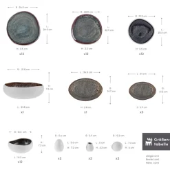Karaca Tafelservice Für 12 Personen-Earth Collection New Galactic Weiß 59-Teiliges 12-Personen Geschirrset Weıß01