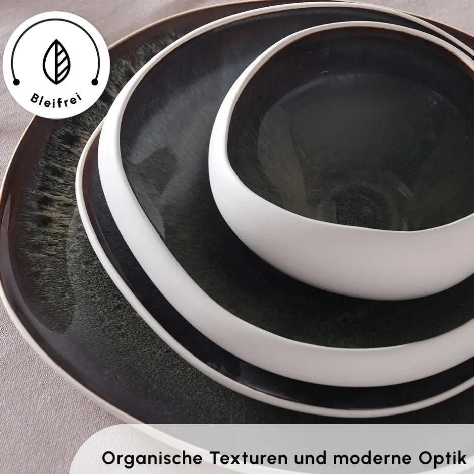 Karaca Tafelservice Für 12 Personen-Earth Collection New Galactic Weiß 59-Teiliges 12-Personen Geschirrset Weıß01
