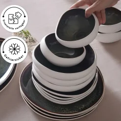 Karaca Tafelservice Für 12 Personen-Earth Collection New Galactic Weiß 59-Teiliges 12-Personen Geschirrset Weıß01