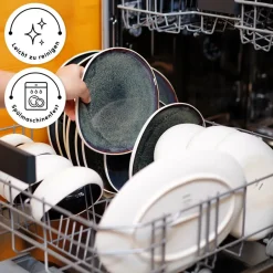 Karaca Tafelservice Für 12 Personen-Earth Collection New Galactic Weiß 59-Teiliges 12-Personen Geschirrset Weıß01