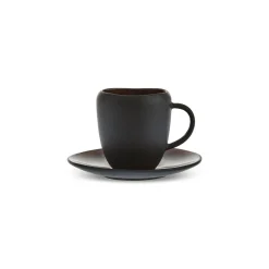 Karaca Mokka & Espressotassen Set-Earth Collection New Galactic, 2-teiliges Kaffeetassen-Set für 1 Personen, 100ML, Schwarz