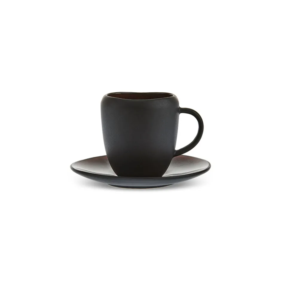 Karaca Mokka & Espressotassen Set-Earth Collection New Galactic, 2-teiliges Kaffeetassen-Set für 1 Personen, 100ML, Schwarz