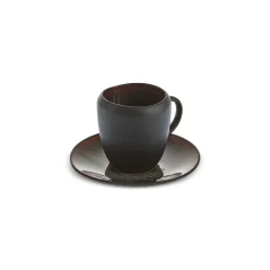 Karaca Mokka & Espressotassen Set-Earth Collection New Galactic, 2-teiliges Kaffeetassen-Set für 1 Personen, 100ML, Schwarz