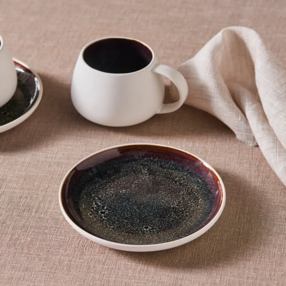 Karaca Mokka & Espressotassen Set-Earth Collection New Galactic 2-teiliges Teeset mit Reaktivglasur, 300 ml, Weiß EINZELPERSON