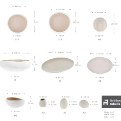 Karaca Tafelservice Für 12 Personen-Earth Collection New Cupid 59-Teiliges 12-Personen Geschirrset Creme01