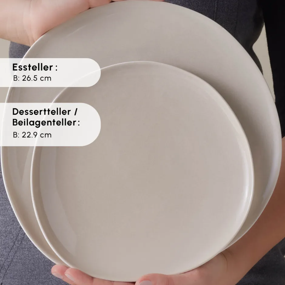 Karaca Tafelservice Für 12 Personen-Earth Collection New Cupid 59-Teiliges 12-Personen Geschirrset Creme01