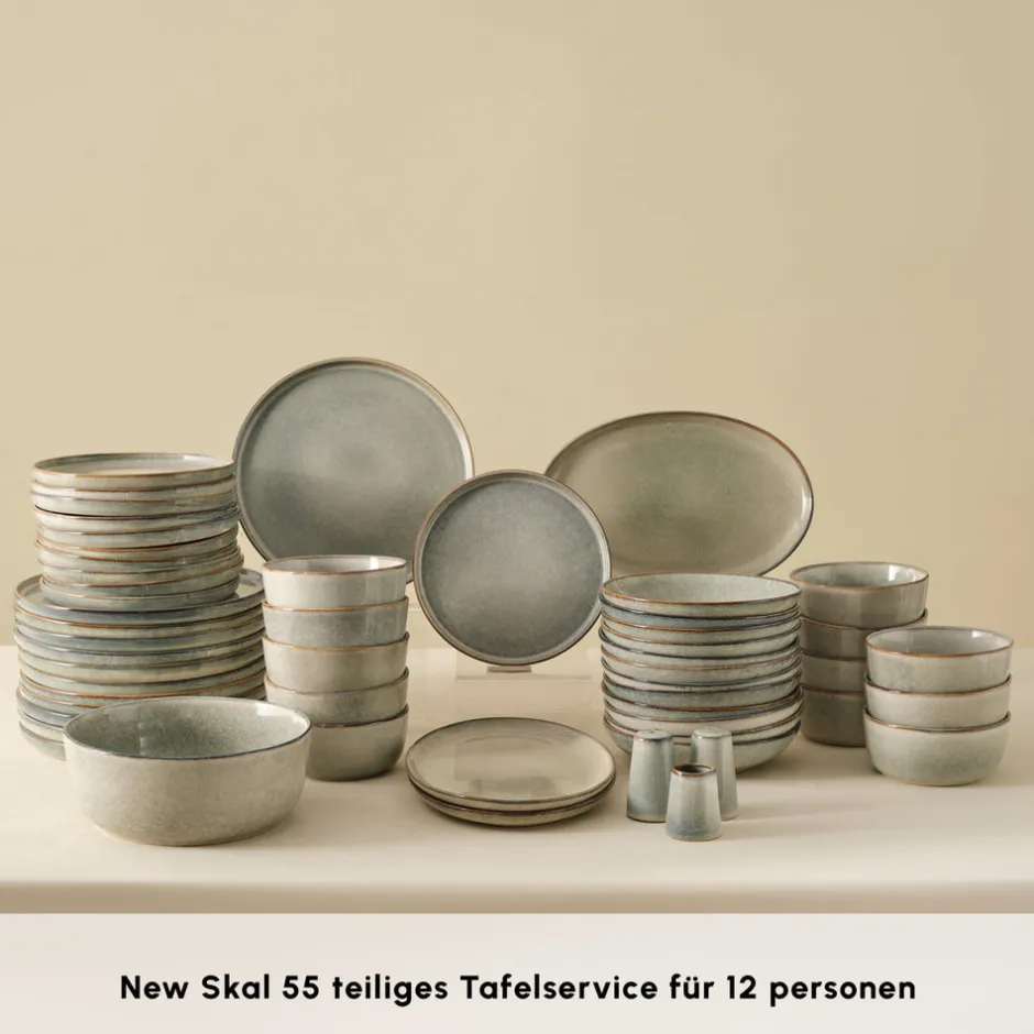 Karaca Tafelservice Für 12 Personen-Earth Collection Skal 55-teiliges Tafelservice für 12 Personen Grau02