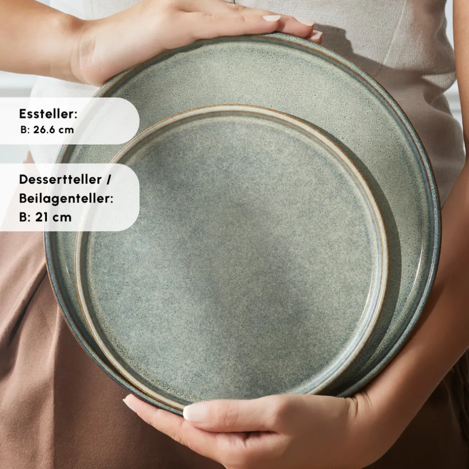 Karaca Tafelservice Für 12 Personen-Earth Collection Skal 55-teiliges Tafelservice für 12 Personen Grau02