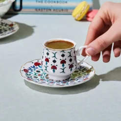 Karaca Mokka & Espressotassen Set-Ebruli 90 ml 6-teiliges Kaffeetassenset, Mehrfarbig Multıfarben