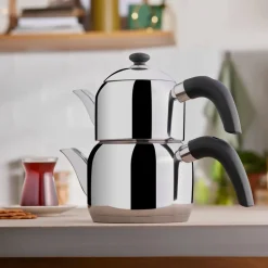 Karaca Teekannen-Edge Mini-Teekannen-Set Schwarz Schwarz01