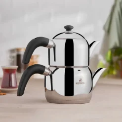 Karaca Teekannen-Edge Mini-Teekannen-Set Schwarz Schwarz01