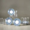 Karaca Teegläser Sets-Edirne 12-teiliges Bone-China Türkisches Teeset für 6 Personen, 130 ml, Mehrfarbig
