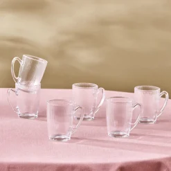 Karaca Teegläser Sets-Edna 6-teiliges Teeglas-Set Şeffaf