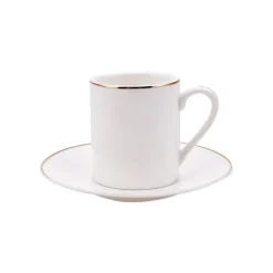 Karaca Mokka & Espressotassen Set-Elda 12 teiliges Kaffeetassen Set für 6 Personen Weıß01