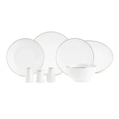 Karaca Tafelservice Für 12 Personen-Elegance Bone Esbelto 53-teiliges Tafelservice für 12 Personen – Gold