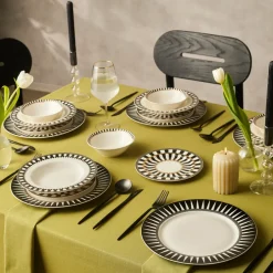 Karaca Tafelservice Für 6 Personen-Elegance Bone Helsinki 24-teiliges Tafelservice für 6 Personen
