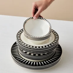 Karaca Tafelservice Für 6 Personen-Elegance Bone Helsinki 24-teiliges Tafelservice für 6 Personen