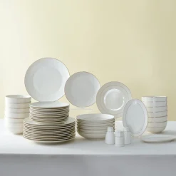 Karaca Tafelservice Für 12 Personen-Elegance Bone Mandarin 53-teiliges Tafelservice für 12 Personen Gold