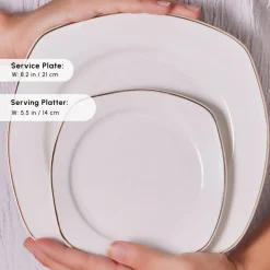Karaca Frühstücksset Für 6 Personen-Elegance Bone Padoca 26-Teiliges 6-Personen Frühstücksset Gold