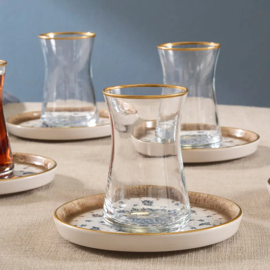 Karaca Teegläser Sets-Elena Teeset, 12-teilig, für 6 Personen