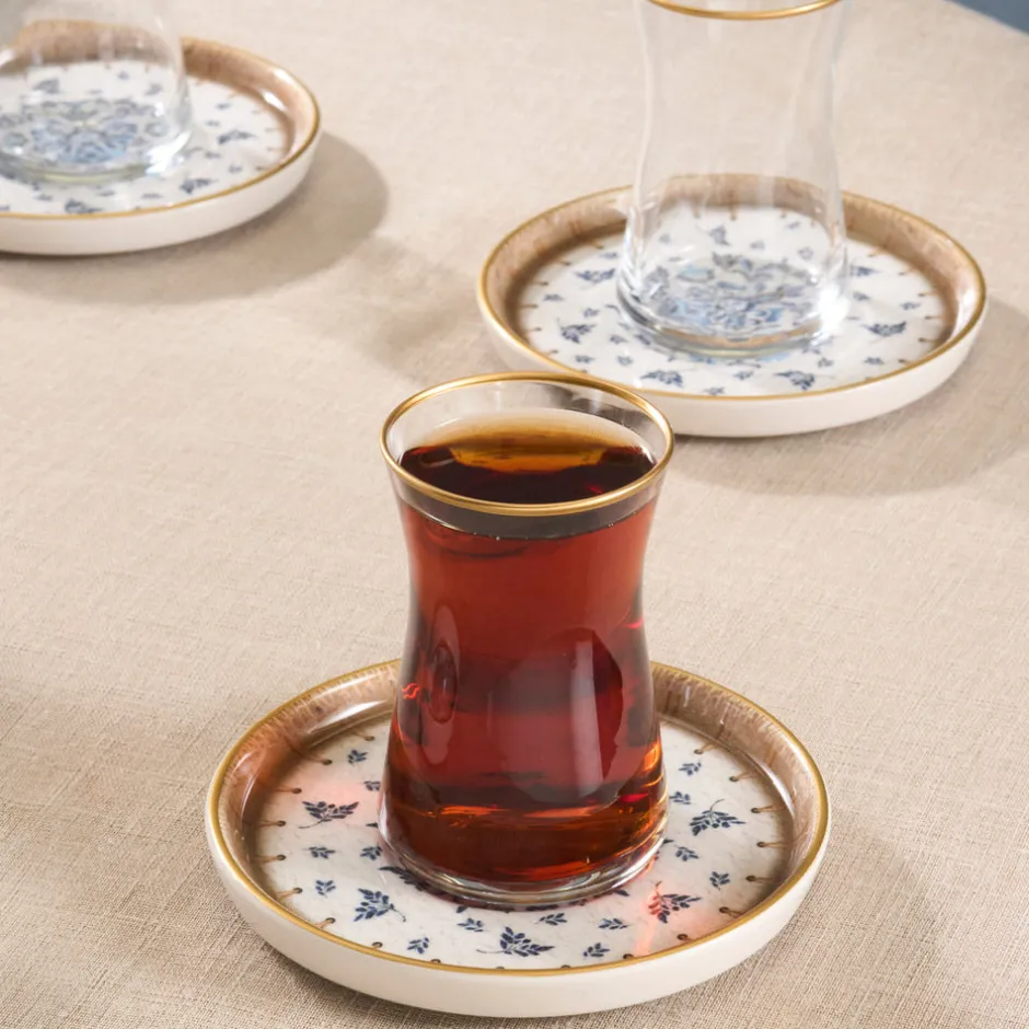 Karaca Teegläser Sets-Elena Teeset, 12-teilig, für 6 Personen