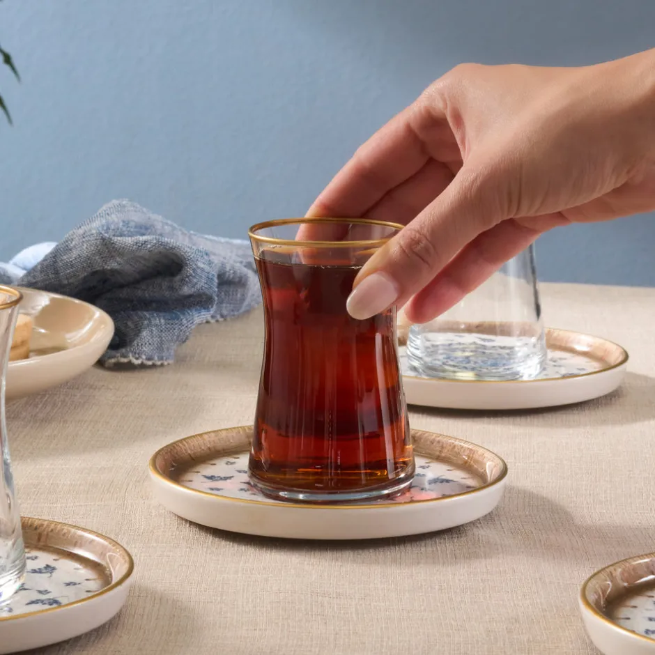 Karaca Teegläser Sets-Elena Teeset, 12-teilig, für 6 Personen