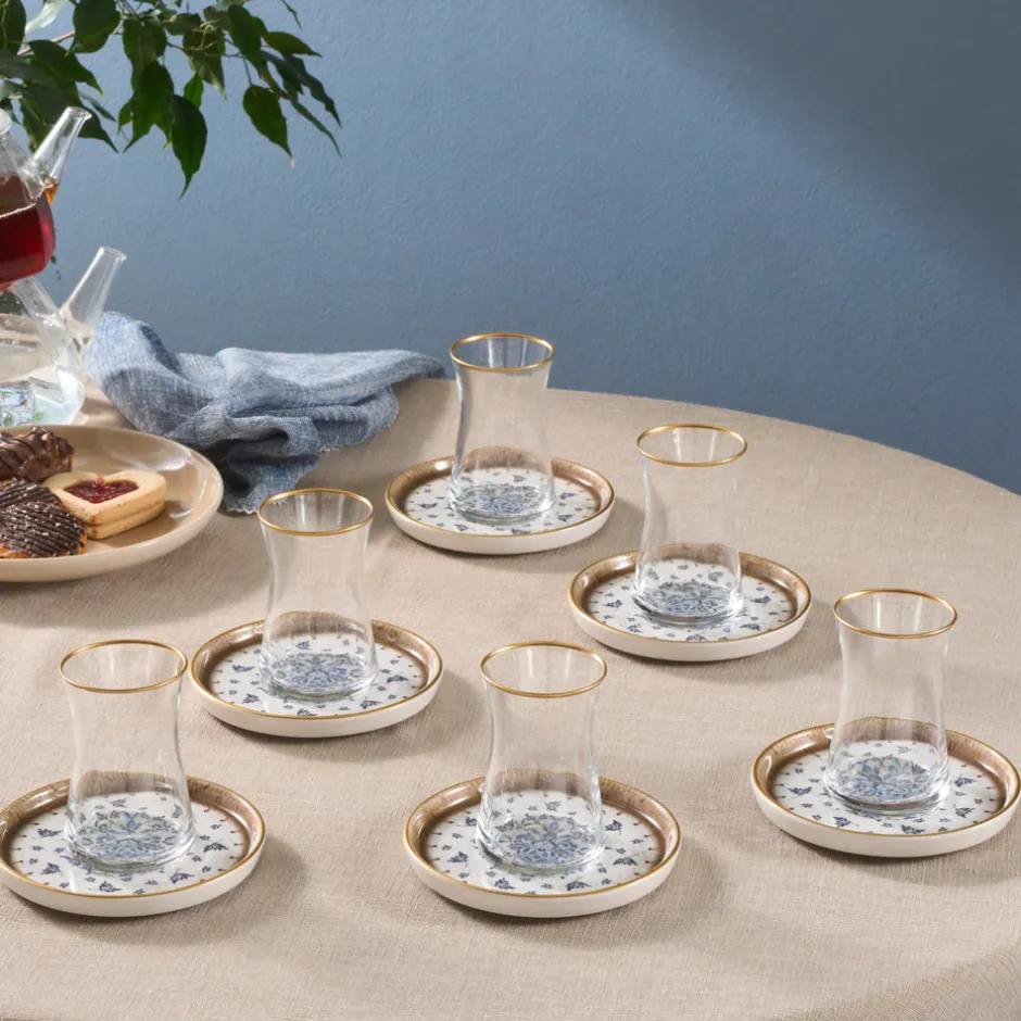 Karaca Teegläser Sets-Elena Teeset, 12-teilig, für 6 Personen