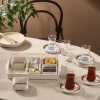 Karaca Frühstücksgeschirr-Elena 7-teiliges Keramik-Frühstücksset, Mehrfarbig