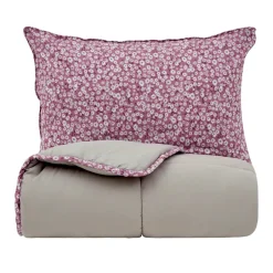 Karaca Kopfkissen & Bettdecken-Elie Einzelbett-Steppdeckenset, Grün, 155x220, 50x70 cm Grün01