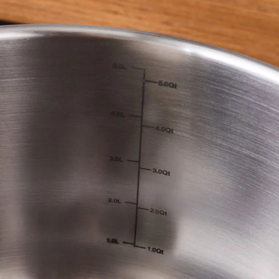 Karaca Stahltopf-Elite Edelstahl-Induktions-Kochtopf mit Deckel, 24 cm, Silber